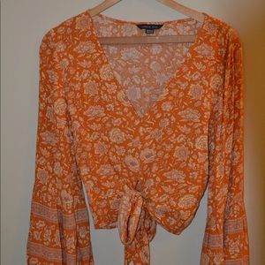 Floral American Eagle Blouse